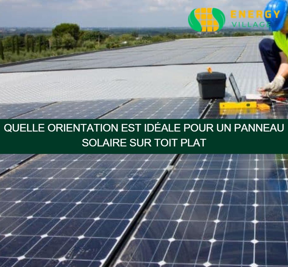 Quelle orientation est idéale pour un panneau solaire sur toit plat